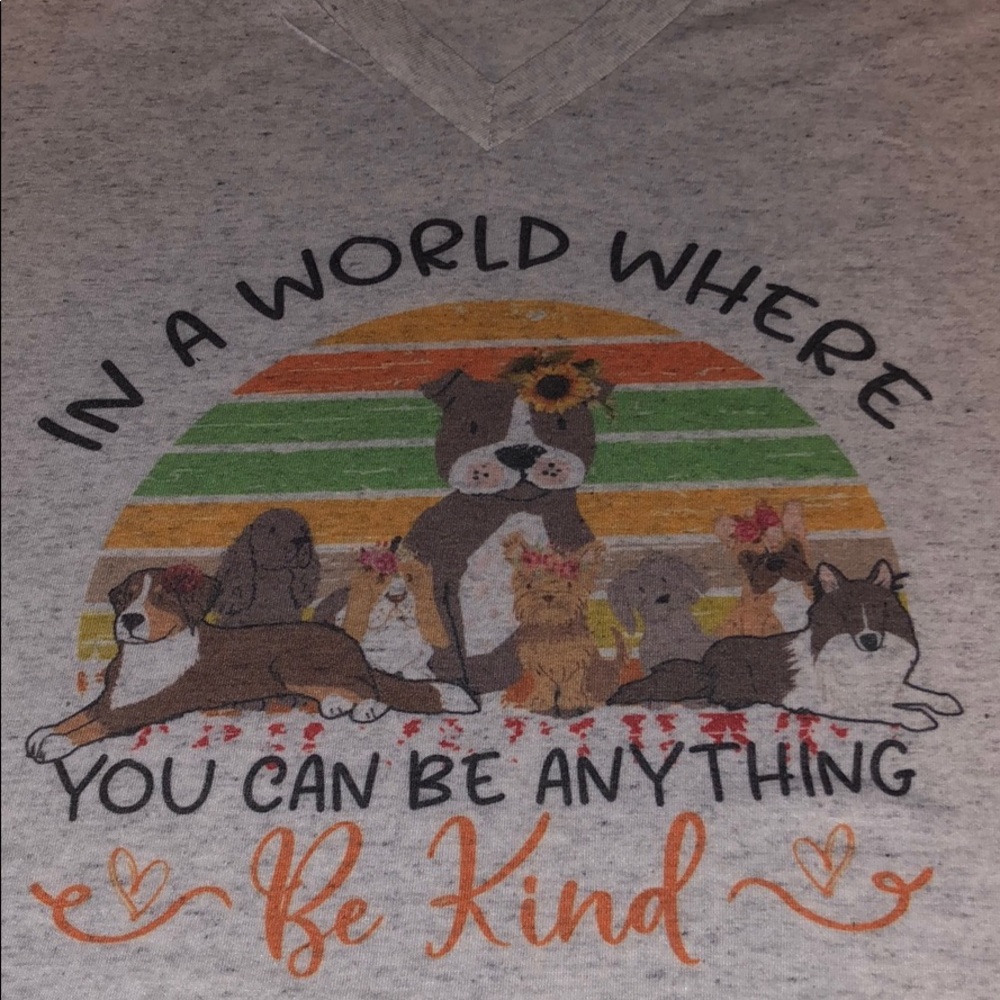 Bella Canvas V Neck T-shirt Dogs Be Kind